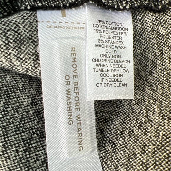 NWT Loft Elastic Waist Pull On Diamond Print A-Line Skirt Black & White Size S - Picture 6 of 6